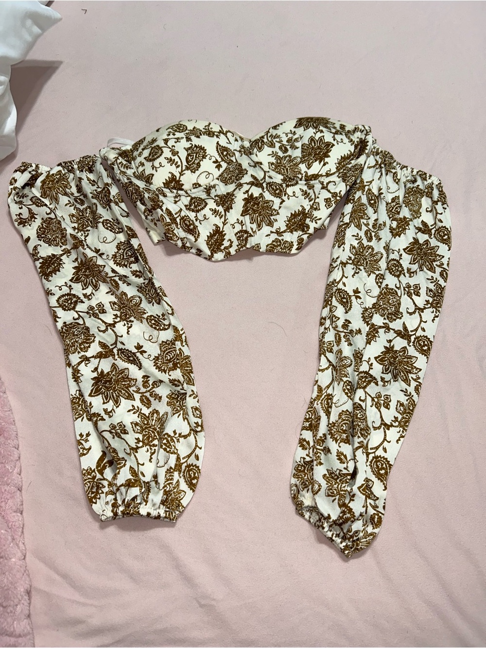 Strapless corset with sleeves
